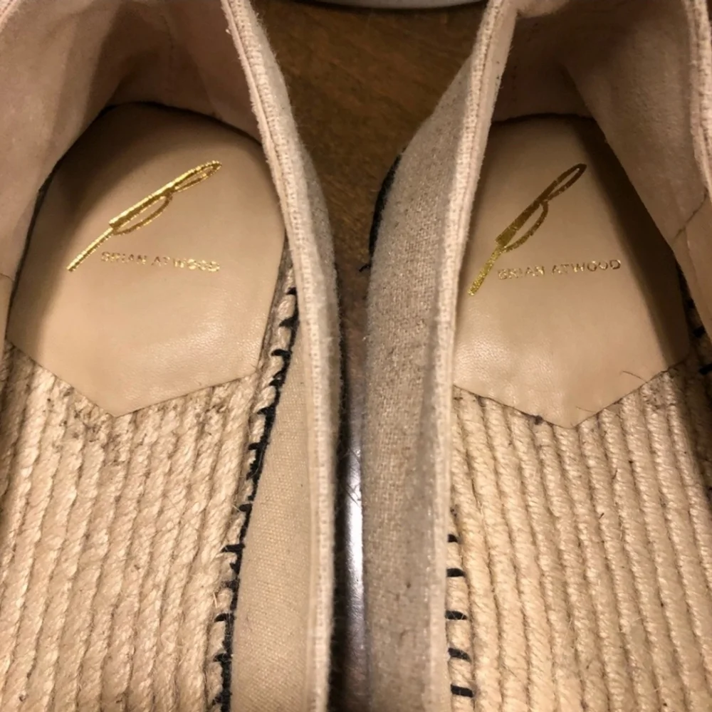 Womens Flats~B Brian Atwood Natural Jeweled Espadrills~Size 11 - Picture 8 of 10
